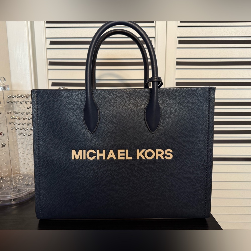 Michael Kors Dark Blue Navy Handbag Medium Mirella